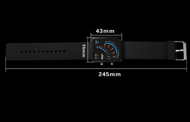 Czarny 12/24 Godzina LED Cyfrowy Wrist Watch Alloy Case dla nastoletnich