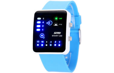 Lady wstrząsoodporny LED Cyfrowy Wrist Watch, Antymagnetyczny Binary Watch