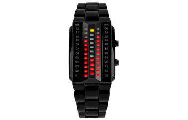 Unisex 3D LED Watch Dostosowane Czarny Alloy Cyfrowy Wrist Watch