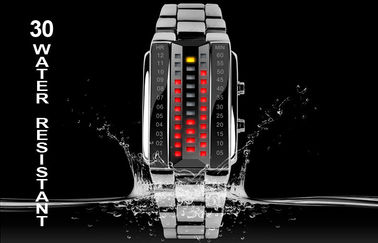 Unisex 3D LED Watch Dostosowane Czarny Alloy Cyfrowy Wrist Watch
