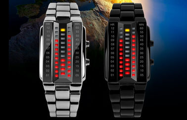 Unisex 3D LED Watch Dostosowane Czarny Alloy Cyfrowy Wrist Watch