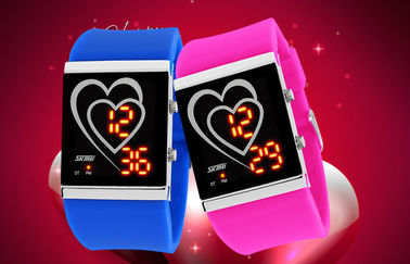 LED cyfrowy zegarek Serca Style Para EL Backlight Lustro Watch