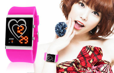 LED cyfrowy zegarek Serca Style Para EL Backlight Lustro Watch