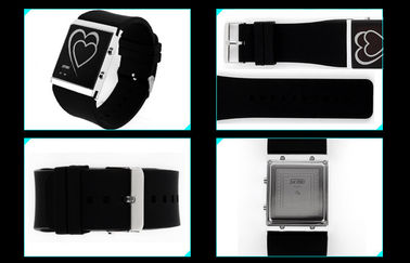 LED cyfrowy zegarek Serca Style Para EL Backlight Lustro Watch