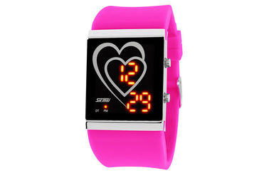 LED cyfrowy zegarek Serca Style Para EL Backlight Lustro Watch