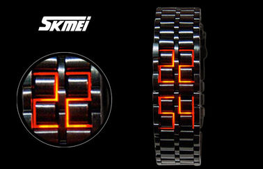 Skmei Man żelaza samurajów lawy Zegarek LED, LED Cyfrowy Wrist Watch
