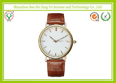 Diament Luksusowe Jelly mężczyzn Wrist Watch Quartz MOVT Japonia Brown Z paskiem