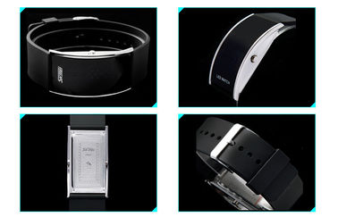 Unisex PU Pasek LED Cyfrowy Wrist Watch 3 ATM Wodoszczelność