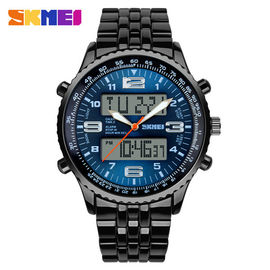 Czarny LCD Metal Strap Watch
