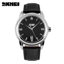 Odporne Moda 30M Woda Oryginalny skórzany pasek Mężczyźni Strap Watch 5ATM Japonia MOVT
