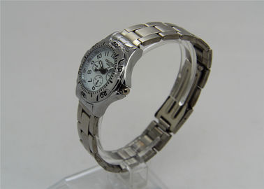 Okrągły stopu metali Lady Strap Watch Ruch Japonii analogowa konstrukcja 3-eyes