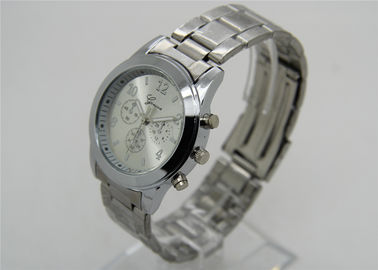 Stop cynkowy metalu Round Wrist Watch Analog z paskiem ze stali nierdzewnej