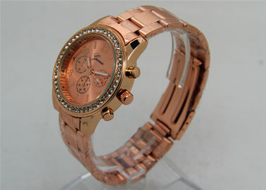 Rose złota Metal Strap Watch / analogowy zegarek kwarcowy 1ATM Wodoodporna