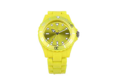 Żółty Analog Ruch Japonii Plastic Ladies Wrist Watch Quartz z paskiem na PC