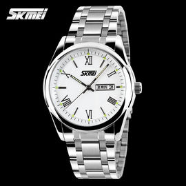 Srebro Stal nierdzewna Quartz Watch Ruch Japonii, męska Wrist Watch