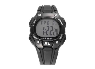 Czarny PU Wodoodporny sporta zegarek dla człowieka, Męski Chronograph Watch