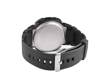 PU Case Anti - wstrząs Czarny LCD Wodoodporna Sport Watch / Mens Wrist Watch