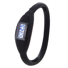 High Resolution biały ekran Silicone Rubber Ion Sports Watch cyfrowy Non - toksyczna