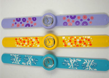 Big twarzy Slap silikonowe bransoletki Wristband zegarki z Jedwabnego nadrukowane logo For Kids