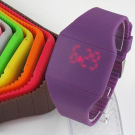 Żółte Męskie / Damskie Sportowe Ekran Silicone Nadgarstek cyfrowy LED Touch
