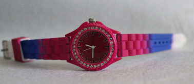Nastoletni Roses Red Silicone Nadgarstek Watch Mała okrągła twarz Promocja Zegarek dla dziewczyn