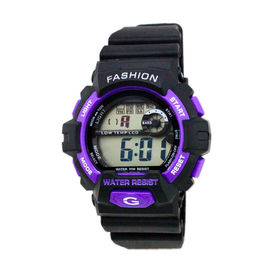 Odkryty dla dorosłych Czarny Pasek Cyfrowy Wrist Watch 24 godzinny system, Wodoszczelność