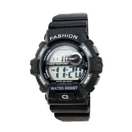 Odkryty dla dorosłych Czarny Pasek Cyfrowy Wrist Watch 24 godzinny system, Wodoszczelność