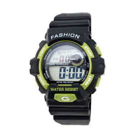 Odkryty dla dorosłych Czarny Pasek Cyfrowy Wrist Watch 24 godzinny system, Wodoszczelność