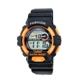 Odkryty dla dorosłych Czarny Pasek Cyfrowy Wrist Watch 24 godzinny system, Wodoszczelność