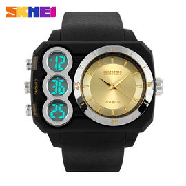 Trzy strefy czasowej Wodoodporny cyfrowy zegarek, EL Backlight Chrono Stoper