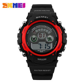 Kolorowe EL Podświetlenie wielofunkcyjny zegarek sportowy Red Case 44mm Dla Unisex