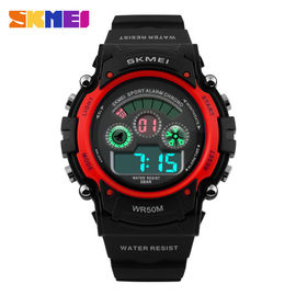 Kolorowe EL Podświetlenie wielofunkcyjny zegarek sportowy Red Case 44mm Dla Unisex
