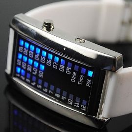 Nowi moda mężczyzna damski 29 Flash Niebieska dioda Cyfrowy sporta zegarka biel